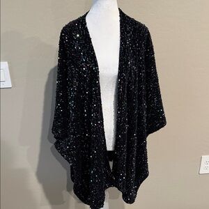 Torrid Black Sequin Embellished Kimono